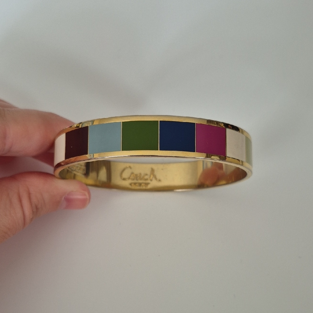Multicolor Enamel Bangle By Coach